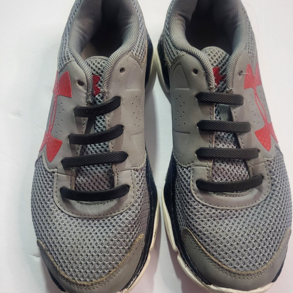 Under Armour Micro Running Athletic Sneakers Gray/Red 4501420308 Boys Size Y4